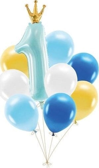 Picture of Zestaw balonów Roczek niebieski 9szt