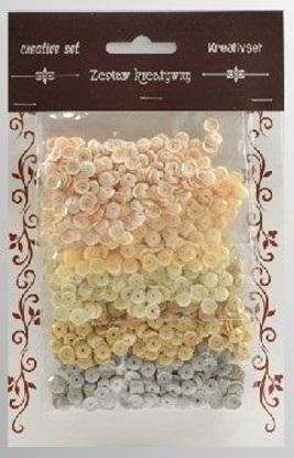 Picture of Zestaw cekiny kremowych 6mm 30g