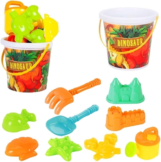 Изображение Zestaw do piasku dinozaury 10el