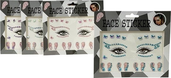 Изображение Zestaw do zdobienia twarzy diamenciki MIX