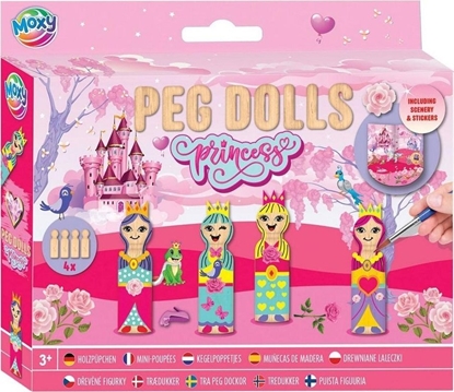 Picture of Zestaw drewnianych laleczek do malowania Princess
