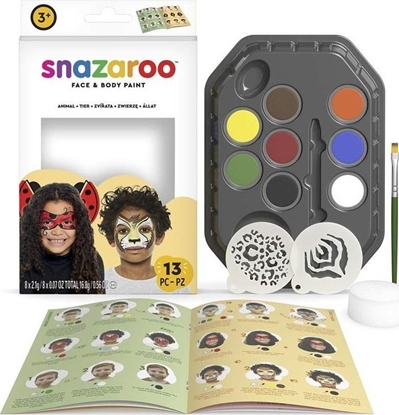 Изображение Zestaw farb do malowania twarzy zwierzta