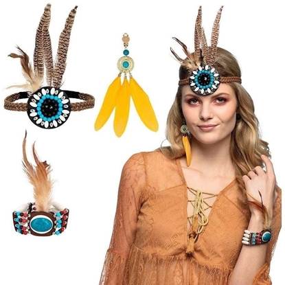 Picture of Zestaw Hippie opaska, kolczyki, bransoletka