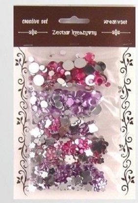 Picture of Zestaw kamyczków róowo fioletowych 35g