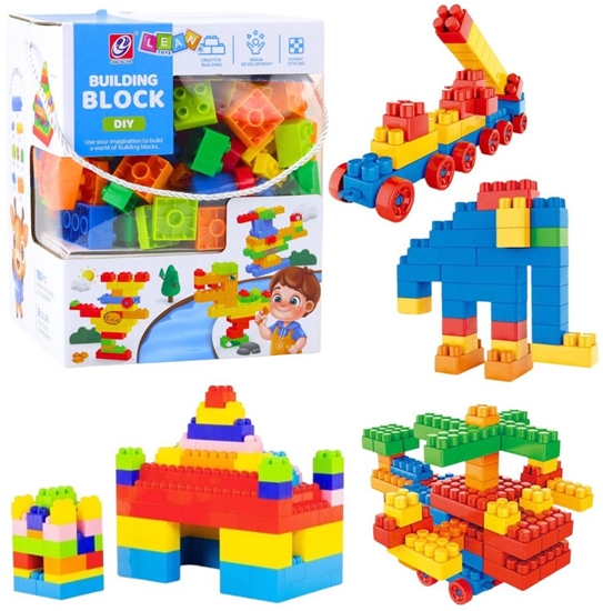 Picture of Zestaw Klocki Konstrukcyjne Przestrzenne Kolorowe 180 el.