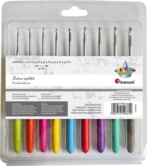 Picture of Zestaw kreatywny Szydeka metalowe 160mm 9szt