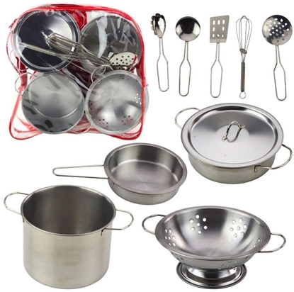 Attēls no Zestaw kuchenny metalowy 12el