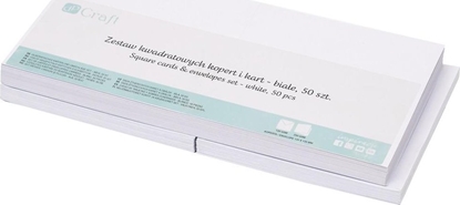 Attēls no Zestaw kwadratowych kopert i kart biae 50szt