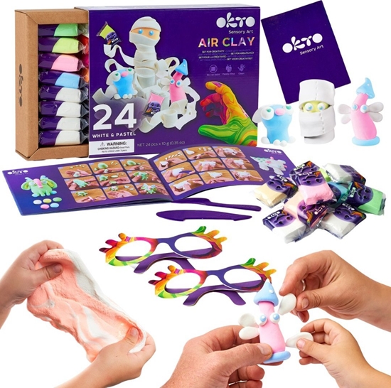 Picture of Zestaw lekkiej ciastoliny Biel&Pastele 24kol 20024