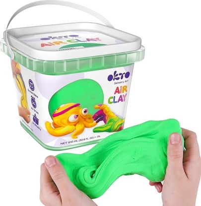 Attēls no Zestaw lekkiej powietrznej ciastoliny zielon 910ml