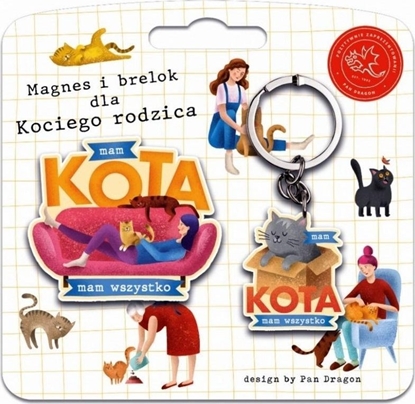 Изображение Zestaw magnes + brelok Kot