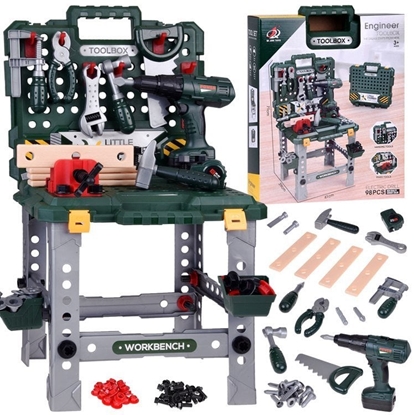 Picture of Zestaw majsterkowicza Warsztat narzdzia wkrtarka na baterie ZA5168 EDUKAMP