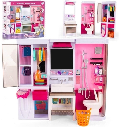 Attēls no Zestaw mebli azienkowych do domku dla lalek