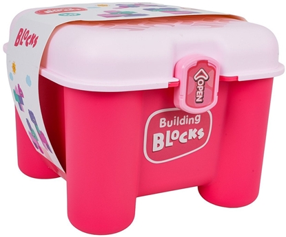 Attēls no Zestaw Mikkich Klocków + Krzeseko Schowek Róowy