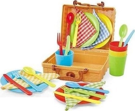 Picture of Zestaw naczy w piknikowym koszyku 25el