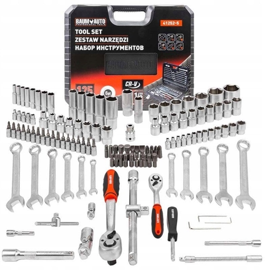 Изображение Zestaw narzdzi 1/2" i 1/4" 125el. (6-ktnych) (4-32mm)