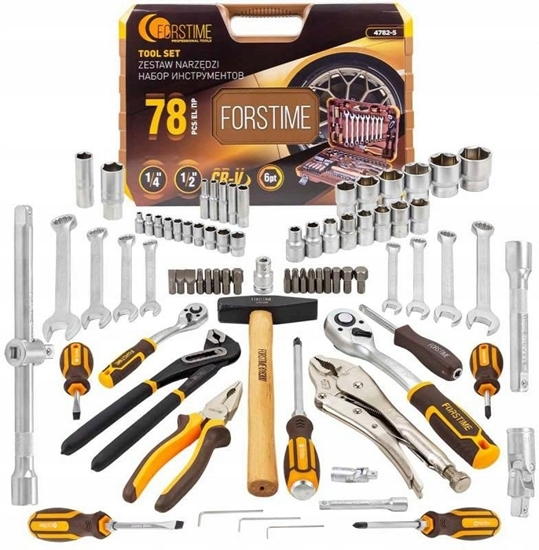 Изображение Zestaw narzdzi 1/2" i 1/4" 78el. (6-ktnych) (4-32mm)