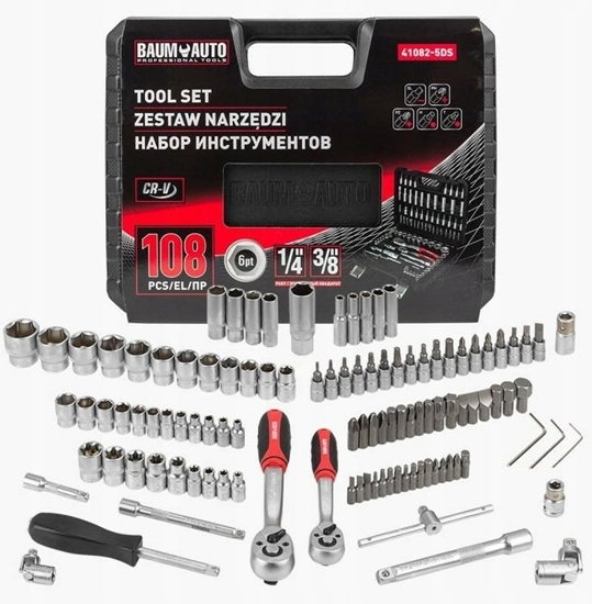 Изображение Zestaw narzdzi 108el. 1/4" & 3/8" (4-22mm)