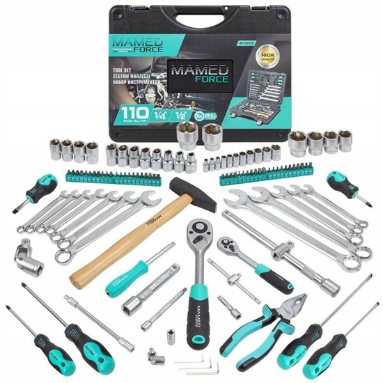 Изображение Zestaw narzdzi 110el. 1/4" i 1/2" (5-32mm) (6-ktnych)