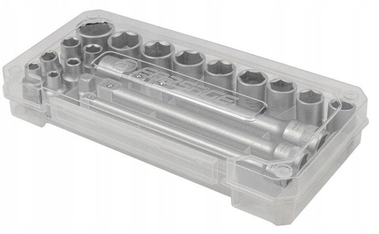 Изображение Zestaw narzdzi 3/8" 20el. z nasadkami (6-22mm), adapterami i przedukami