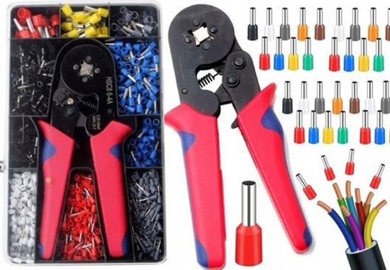 Picture of Zestaw narzdzi LeanToys Zestaw Zaciskarka Praska Do Tulejek Kabli 1200el LEAN Toys