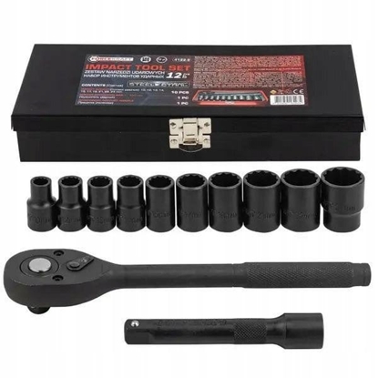 Attēls no Zestaw narzdzi udarowych 1/2" 12el. (12-ktnych) (10-24mm)