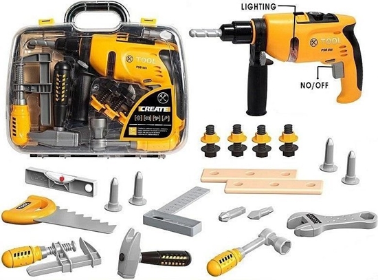 Picture of Zestaw narzdzi z wiertark na baterie w walizce