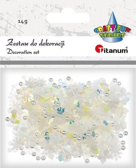 Picture of Zestaw pereki cekiny biae 14g mix