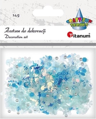 Изображение Zestaw pereki cekiny niebieskie 14g mix