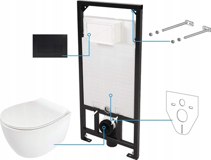 Attēls no Zestaw podtynkowy Deante Zestaw WC podtynkowy 6 w 1