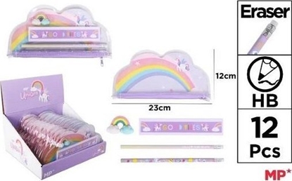 Attēls no Zestaw przyborów szkolnych z saszetk Unicorn