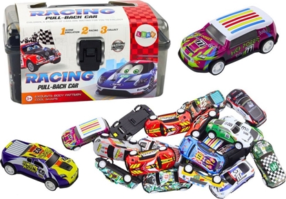 Picture of Zestaw Resoraków Autek W Walizce 25 Sztuk Mata z Drogami LEAN Toys