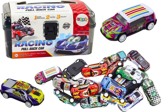 Picture of Zestaw Resoraków Autek W Walizce 25 Sztuk Mata z Drogami LEAN Toys