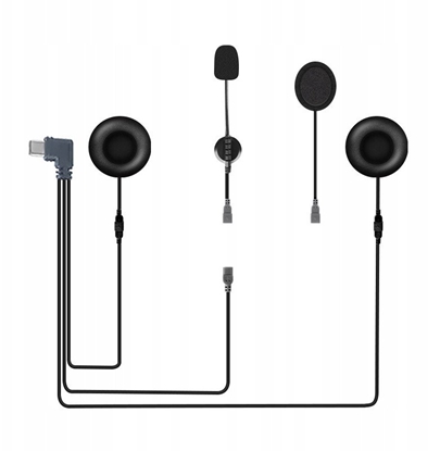 Picture of Zestaw Suchawkowy SUCHAWKI INTERKOM EJEAS Q8 do kasku USB C Dwa Mikrofony