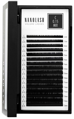 Attēls no Zestaw sztuczne rzsy Nanolash VOLUME LASHES Doczepy 6-13 mm
