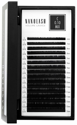 Attēls no Zestaw sztuczne rzsy Nanolash VOLUME LASHES Doczepy 6-13 mm