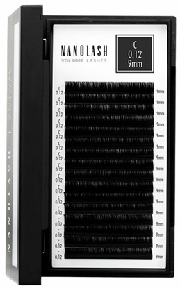 Изображение Zestaw sztuczne rzsy Nanolash VOLUME LASHES Doczepy 9 mm