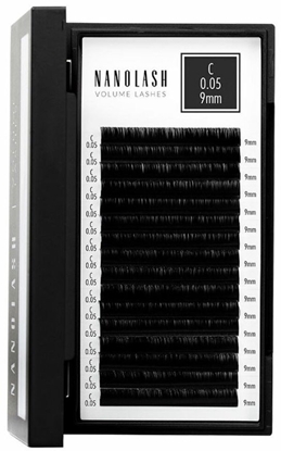 Изображение Zestaw sztuczne rzsy Nanolash VOLUME LASHES Doczepy 9 mm
