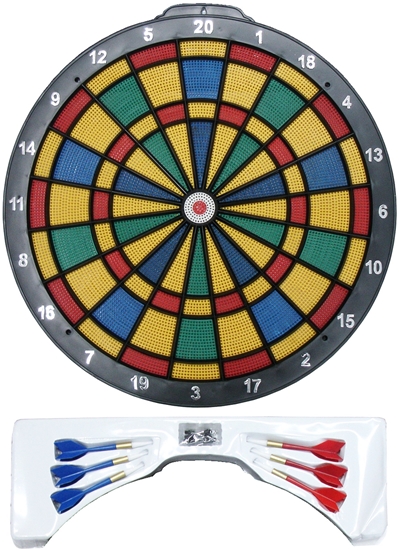 Picture of Zestaw Tarcza Soft Perforowana Dart Gra w Rzutki Lotki KUBISPORT 36 cm