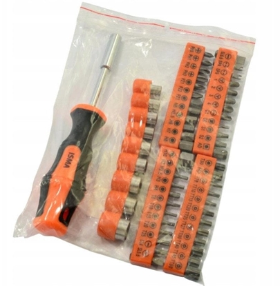 Picture of Zestaw wkrtak, bity, nasadki, uchwyt uniwersalny 58el.