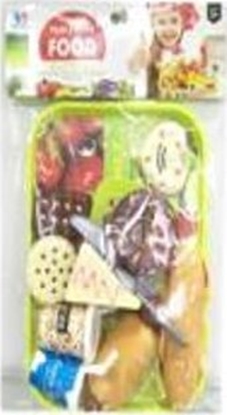 Picture of Zestaw Zabawkowe Jedzenie Bagietka Hot-Dog Ciastka Donut Kubki Taca Talerz