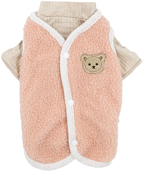 Picture of Zestaw, kamizelka z koszulk, dla psa, rowy/ ecru, poliester/bawena, rozmiar XXL