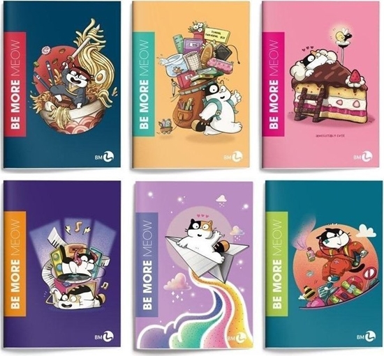 Picture of Zeszyt A4/36K linia Be More Meow (10szt)