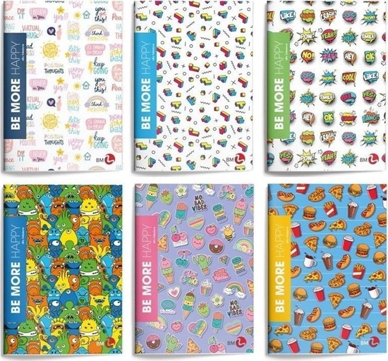 Picture of Zeszyt A4/48K linia Be More Happy (10szt)