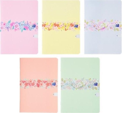 Изображение Zeszyt A5/60K kratka Flowers (5szt) OXFORD