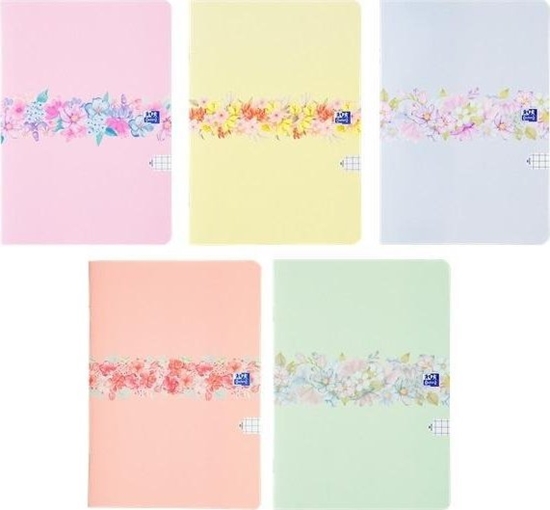 Изображение Zeszyt A5/60K kratka Flowers (5szt) OXFORD