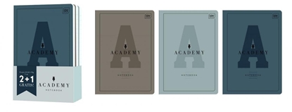 Picture of Zeszyt A5/60K linia Academy Hybrid Carbon 3szt EDUKAMP