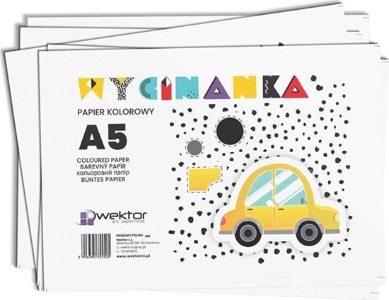 Picture of Zeszyt papierów kolorowych A5/8K wycinanka (20szt)