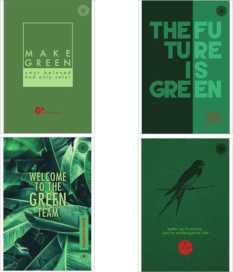 Изображение Ziemia Obiecana Blok notatnik A5/80K kratka Think Green (4szt)