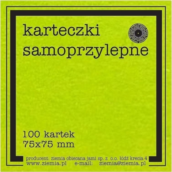 Picture of Ziemia Obiecana Karteczki samoprzylepne Fluo 75x75mm 100K ziele